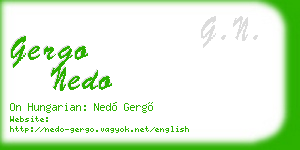 gergo nedo business card